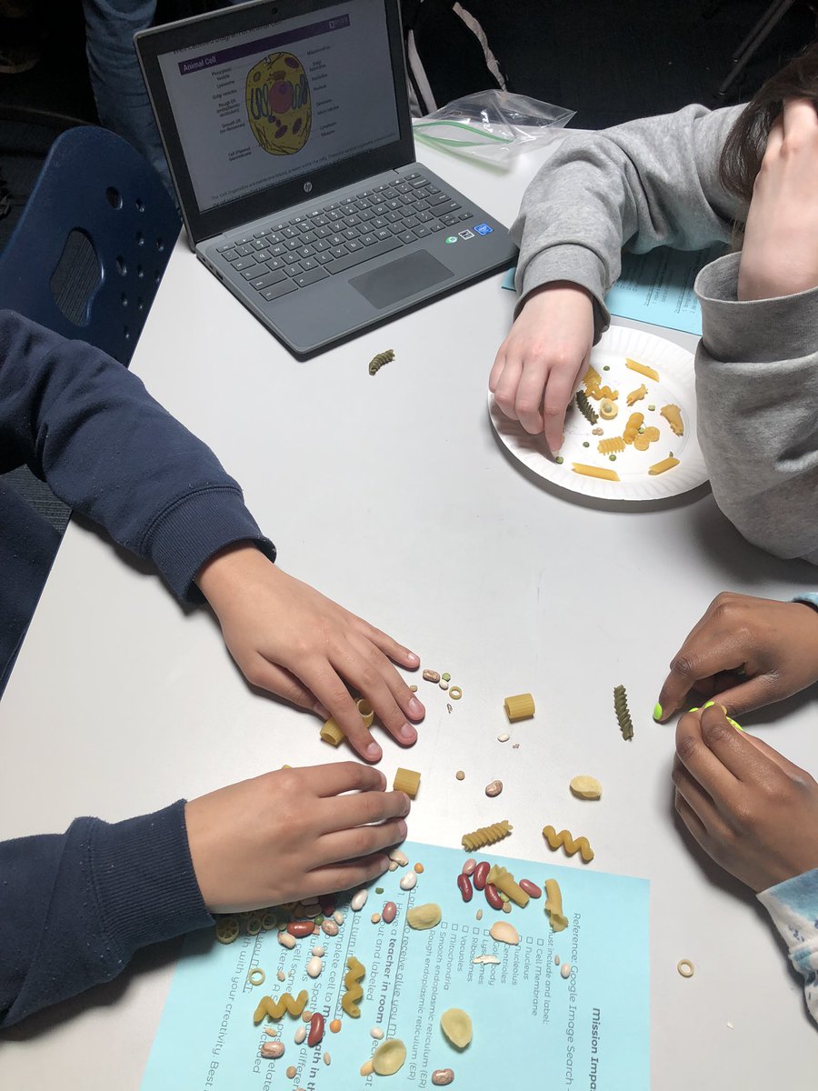 espath_'s tweet photo. Super exciting afternoon creating & implementing “Mission Impastable”. Students had to come up with a name for their cell that was pasta related. We had “Ribosoli”, “Shellular” and “Cellighetti” just to highlight a few!🦠🍝#flexschedule #esmpgproud #CNYteachercollaborative https://t.co/NbtOp2tmng