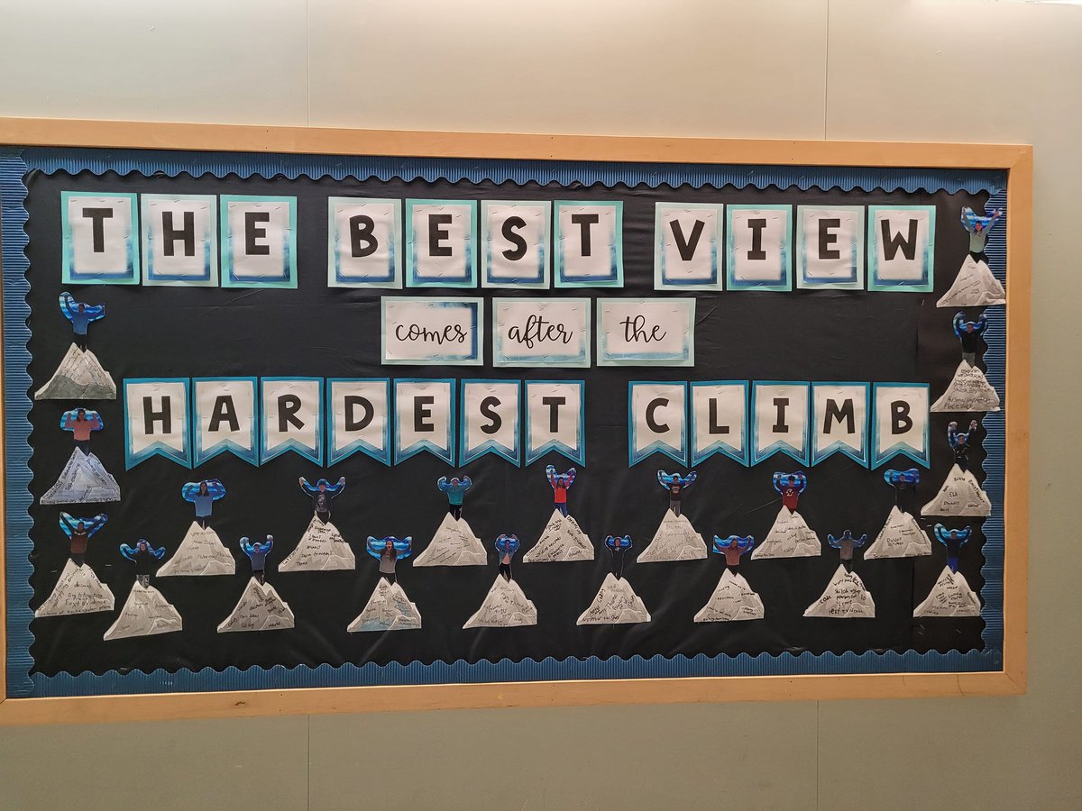 PemSch_news's tweet photo. The best view comes after the hardest climb! These are the walls of our halls. (Mrs. Grier NPES) #WallsofOurHalls #TitanPride #BeBrave https://t.co/WNmvmNZh0x