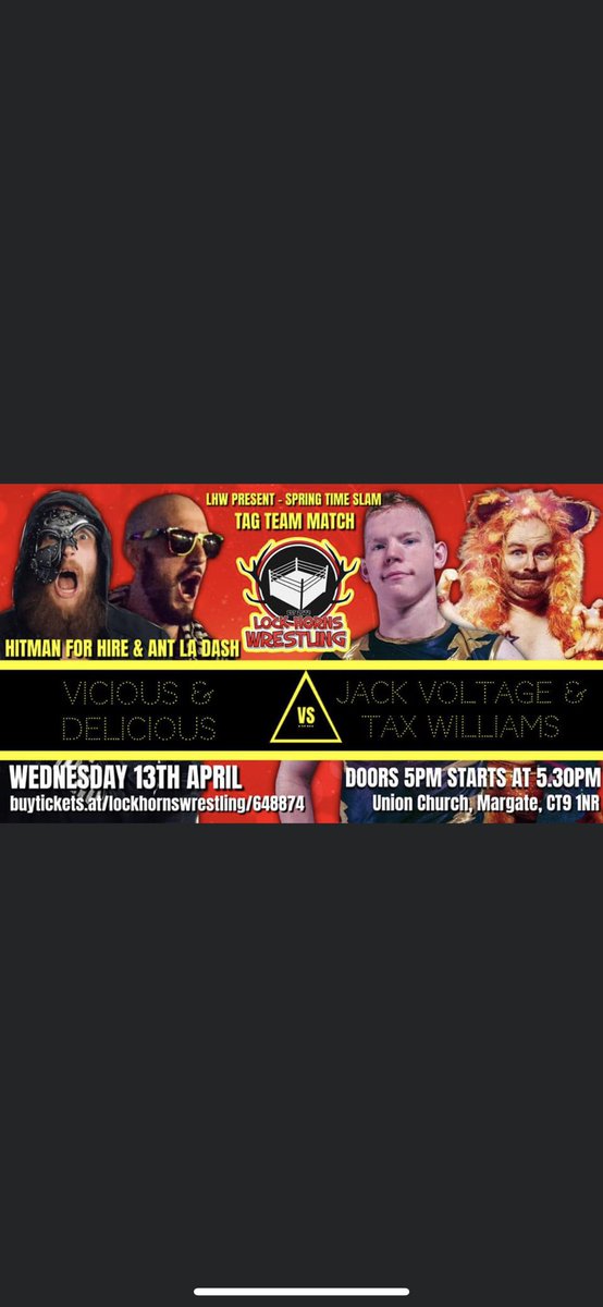 jack_voltage's tweet photo. 5 days time I return to the ring for the first time in 2 years where I team up with @TheTaxWilliams to take on one of the most dominant tag teams in the UK at @LockWrestling #springtimeslam . #Danger #Danger #highvoltage ⚡️⚡️ https://t.co/TJEbz1ByeO