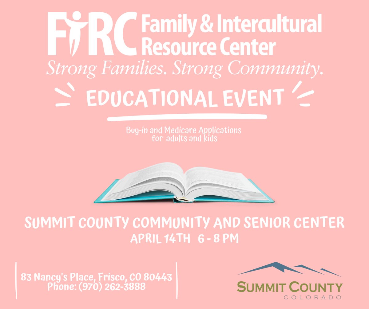 FIRC_Summit's tweet photo. FIRC is hosting an Educational Event with Jonnah Glassman. We will be talking about Buy-in Applications for disability for adults and kids and Medicare qualifications. 

The event will be in the evening from 6-8 pm.

#FIRC #Help #educational #Medicare https://t.co/xqgNRCmao0