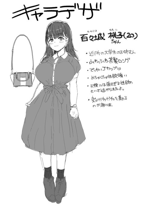 オリジナル新刊のキャラデザ出しちゃお‼️
年上のお姉さんに本気筆下ろしされる漫画です❤️ 