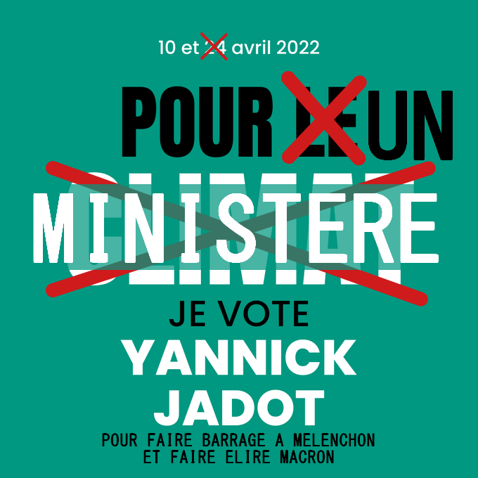 Delafistes's tweet photo. Dimanche, je vote #Jadot !

#Presidentielle2022 https://t.co/F7RYf3wFTb