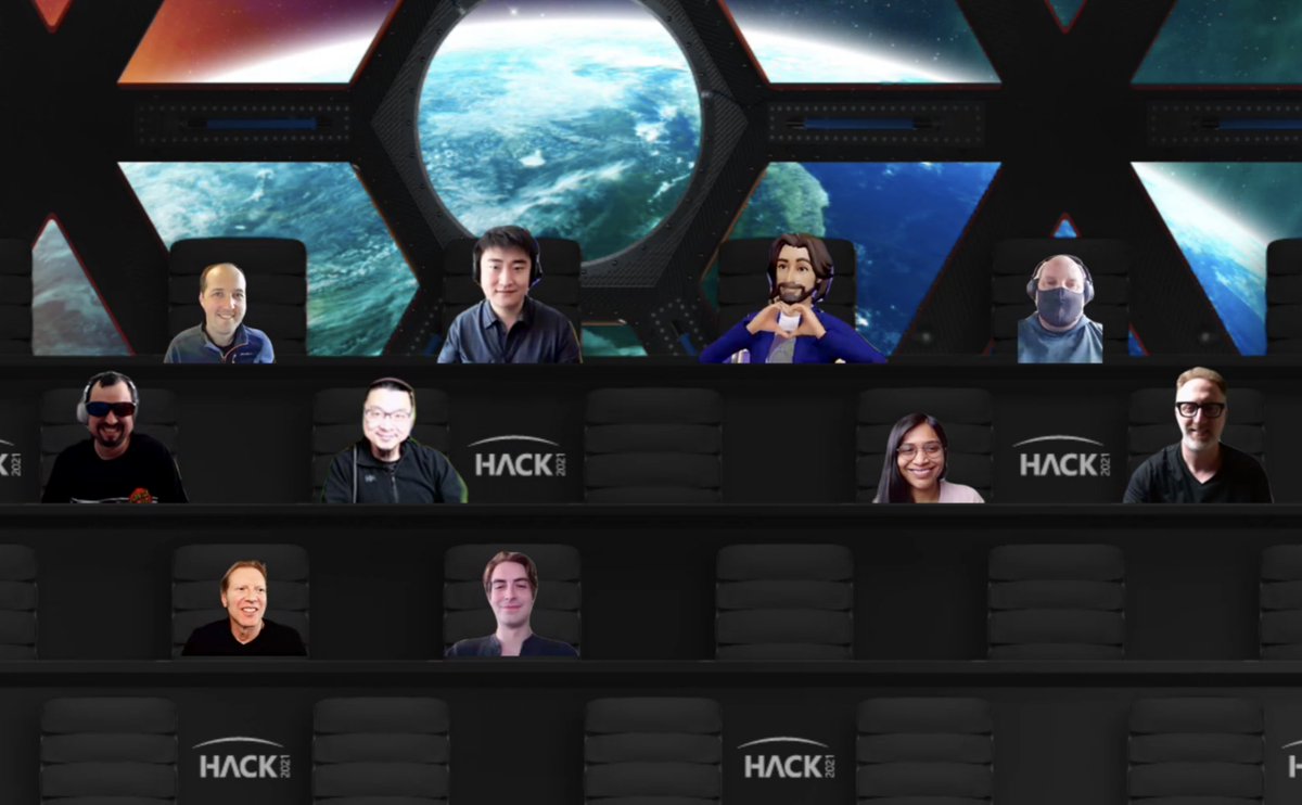 Just saw the coolest #MixedReality demo... compliments of a #hackathon project.  And is that an expressive avatar in #togethermode?  👀[)-) cc <a href="/jeffteper/">Jeff Teper</a>