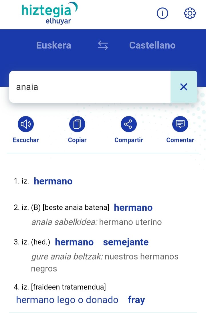 portugoieta's tweet photo. @UZEI_ @Hernaniko_UE @plazaberri «ANAIA bat», ez «anai bat». Baina, hala ere, «anai-arrebak» da zuzena.
❌ Aiton-amonak.
❌ Aiton bat / Anai bat.
✅ Aitona-amonak.
✅ Anaia bat / Anai-arrebak.
#Lexikoa / @ElhuyarHizk
Zergatik bata bai eta bestea ez?🤔 https://t.co/kcoP0CBSuz