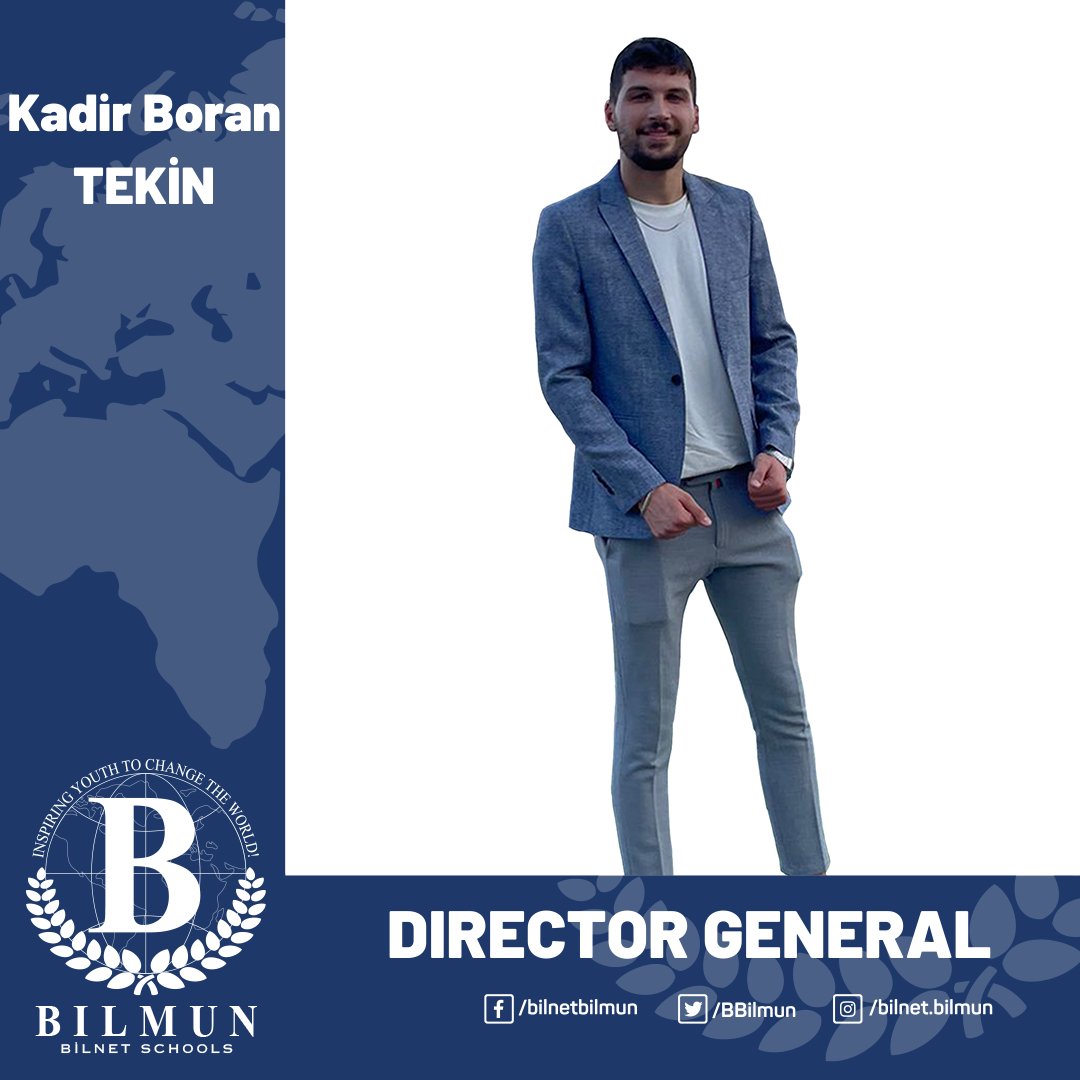 BBilmun's tweet photo. For the 1st BILMUN Model United Nations Conference, BILNET High Schools officially present our DIRECTOR GENERAL proudly #InspiringYouthToChange #TheWorldWeLongFor @BilnetOkullari  @UN 
#BilnetOkullari #BilnetSchools #BilnetHighSchools #BILMUN #ModelUnitedNations #unitednations https://t.co/nxLTrSoRUk