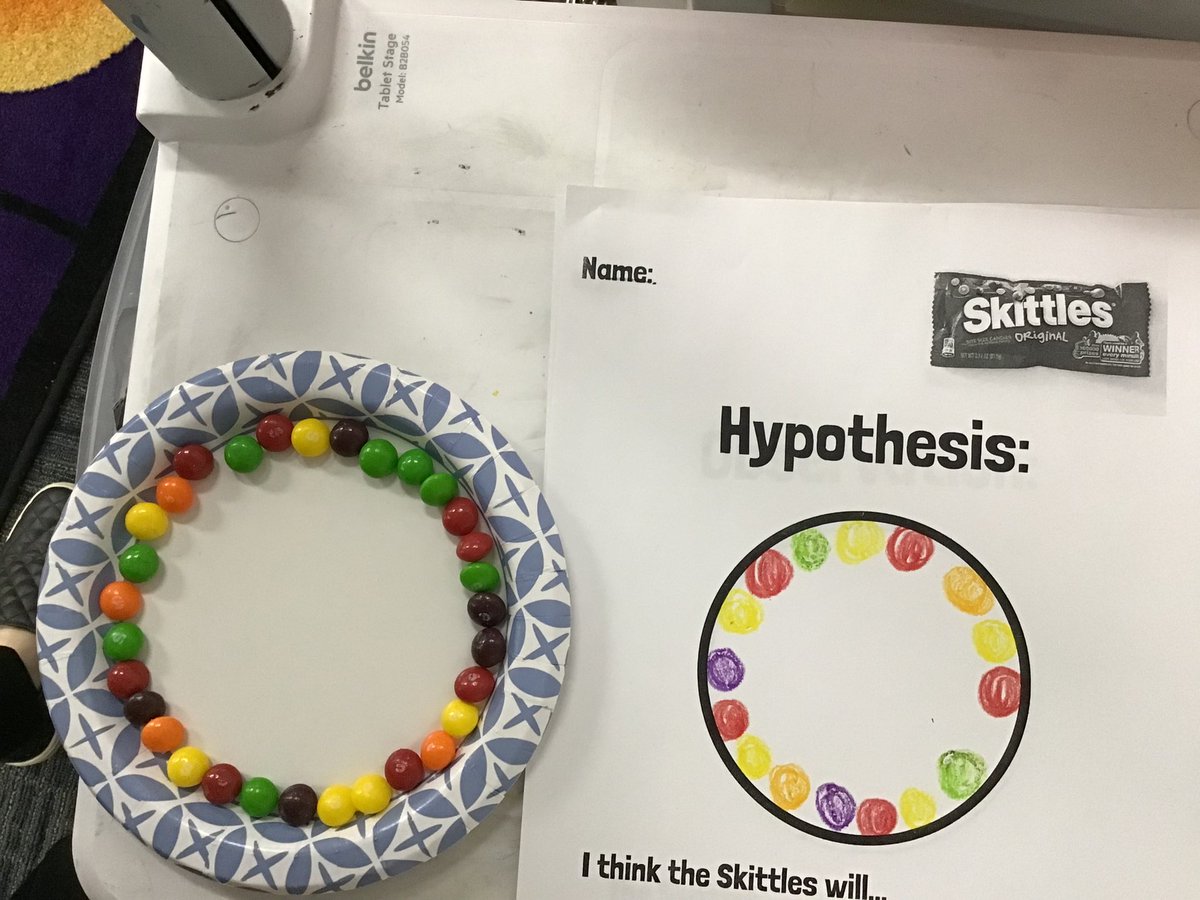 EllieFater's tweet photo. Have you ever done the Skittles experiment? (Spoiler alert: it’s pretty cool!) 🔴🟠🟡🟢🔵🟣 https://t.co/Oz46fzwPW3