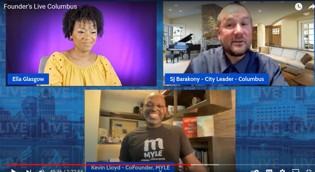 MYLEMARKERS's tweet photo. Thanks @founders_live for having @Kevin Lloyd on the C-Bus inaugural event and chance to make an amazing 99 second pitch for MYLE!  Check it out: https://t.co/T7FRINiKWE - at :49 minute mark to hear him rock it out Find out for yourself - download MYLE https://t.co/nV4LDz9Tcg https://t.co/3jiT3AwTiy