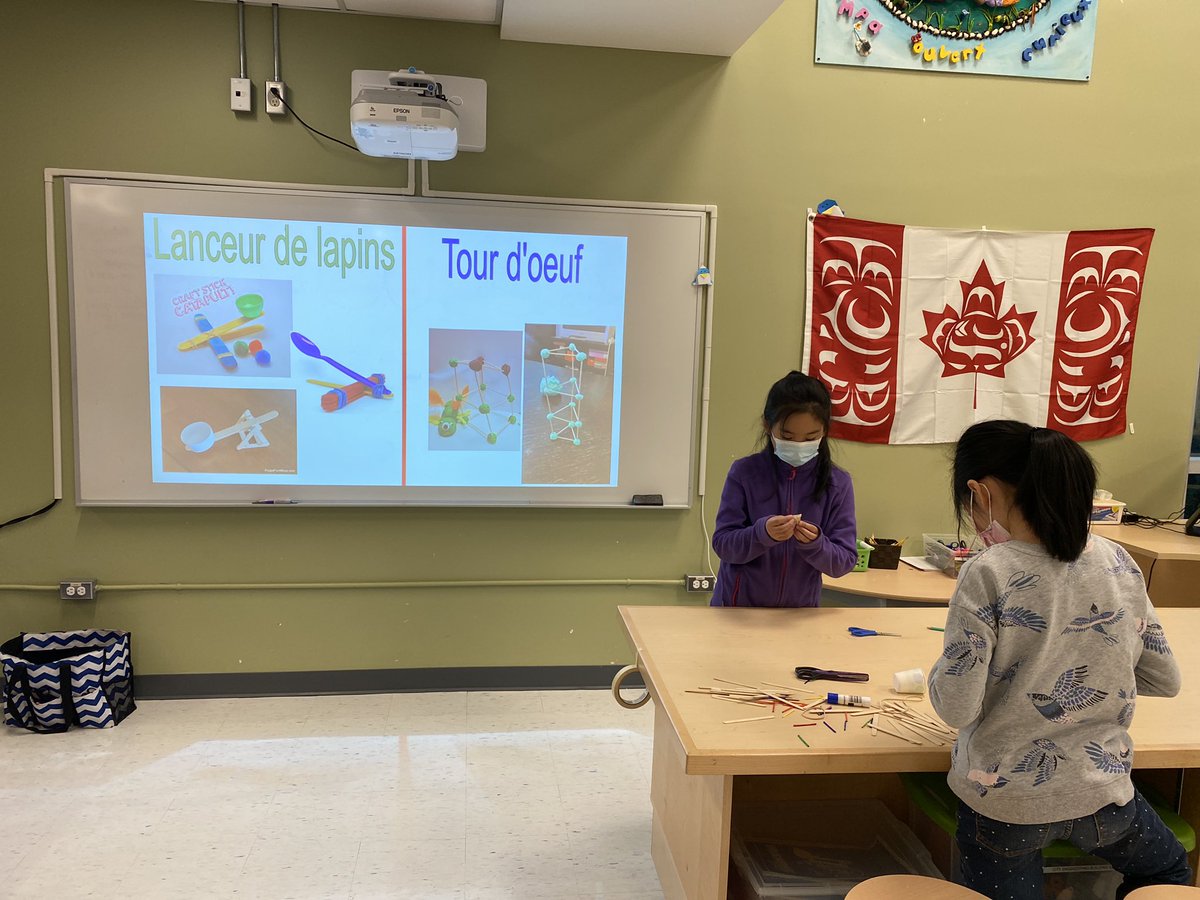 AnneSeniuk's tweet photo. We had the choice of 2 makerspace stem challenges this week: a bunny/egg launcher or a tower strong enough to support the weight of an egg! Some ingenious ideas were found! Bravo les 3e! @KanataHighlands @KHPSMakerspace #ocdsbSTEM https://t.co/VEB1lV8FXH