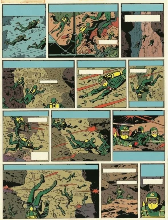 LJavobs's tweet photo. #hergé #jacobs #blakeetmortimer #année2021 #biographie #livre #sosmeteores #amisdejacobs #epjacobs #blakeandmortimer #blakeymortimer #blakeemortimer planches couleur https://t.co/wFQ6O9jyim