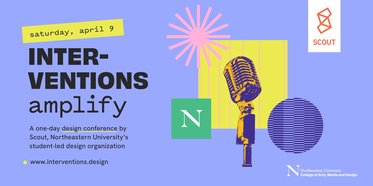 NU_CfD's tweet photo. #happeningthisweekend on campus @neuscout one-day #designconference Interventions amplify. @NU_CAMD #studentled #studentorganized https://t.co/epYep2hQSu
