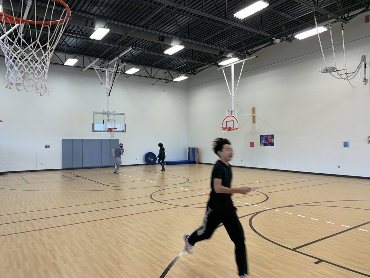 stephysed's tweet photo. When the #Kansas weather is crazy for #tennis practice you bring out @OPENPhysEd modules and @SpikeballEDU!!! Loving some plank 4 square,partner rep burnout and toss 3. Love my kids!!! https://t.co/Wki1uJwkeh