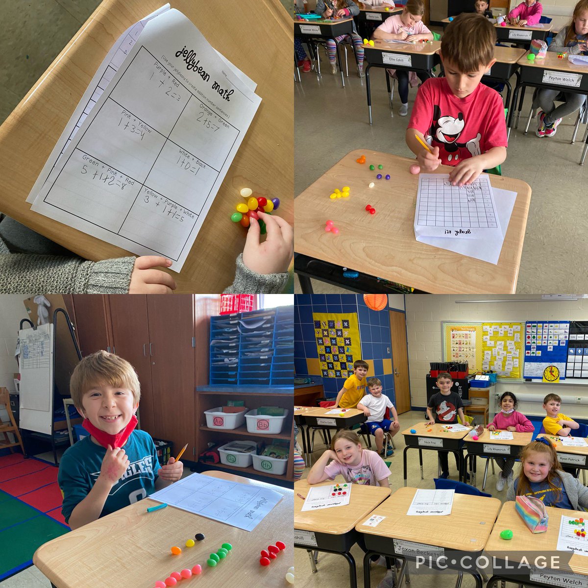 MsEmilyPhillips's tweet photo. Happy Spring Break from these very busy first graders!π£πΈπ
Today we celebrated #AutismAcceptanceMonth, created equations and graphs with our #JellyBeanMathπ, and had a very special #EggHunt!
I hope everyone in the @PennDelco School District has a safe and relaxing break!ππ https://t.co/OdRe6Sp3Lx