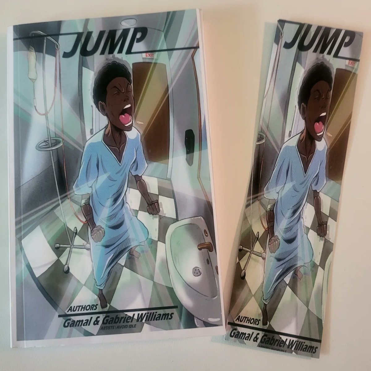 AuthorGamal's tweet photo. Today @JolliffMiddle kicked off a schoolwide read-along of JUMP as part of their JOLLIFF READS Program. Every student who signed up received a free copy of JUMP and a custom JUMP/JOLLIFF READS bookmark!#thejumpseries #jolliffmiddleschool #jolliffpta https://t.co/onI8VvYaak