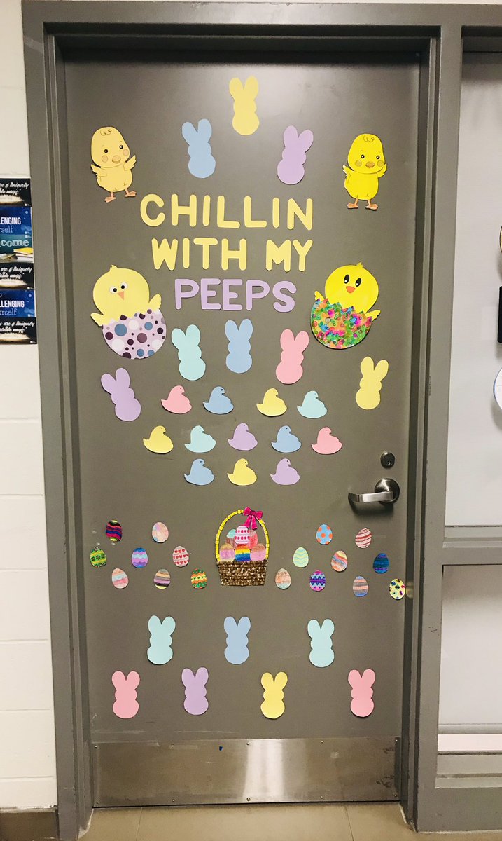 Just tweeting about what our peeps are up to @JASS_risewithus @JeanAugustineSS @PeelSchools!! 🐥Room 104’s door is all about welcoming #spring #Easter2022 #chicks #Bunnies #eggs and #peeps! Have an awesome weekend!!