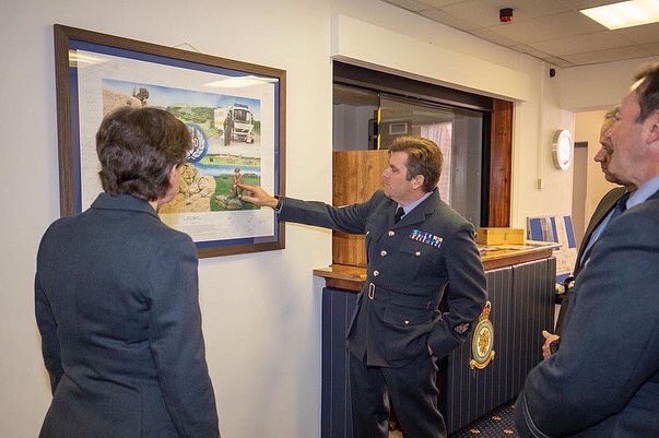 Proud day for the Adj @2425AirCadets to see his paintings commemorating Royal Air Force Bomb Disposal installed in the Officers’ and Sergeants’ messes @RAF_Wittering as permanent reminders of the countless members of the Squadrons @RAF_EOD