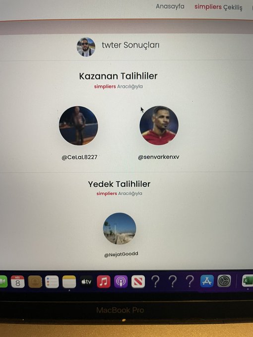 Son &ccedil;ekilişin kazananları ektedir dm atabilirler. https://t.co/A6Db71tZSn<a href="/tag/elonmusk"class="tags"><span>#elonmusk</span></a><a href="/tag/elonmuskbuystwitter"class="tags"><span>#elonmuskbuystwitter</span></a>