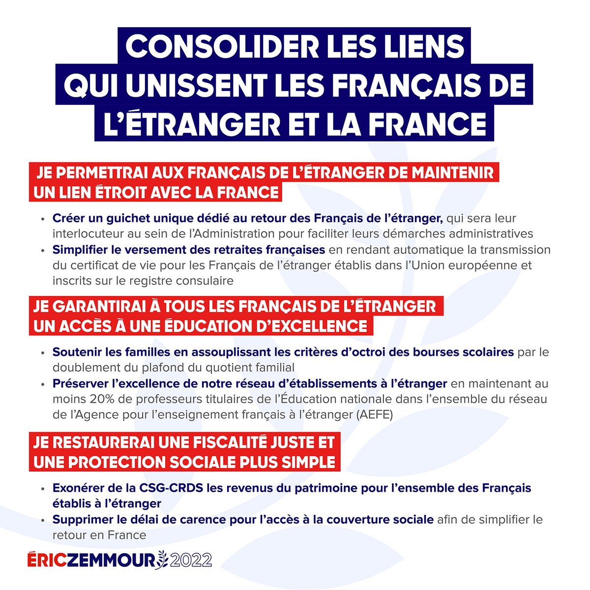 ProgrammZemmour's tweet photo. #ProgrammeZemmour FRANÇAIS DE L'ÉTRANGER
🔗https://t.co/fYGCAkVDn0
https://t.co/cOnOMc3KKI
https://t.co/7iRxisenbG
https://t.co/NlsEOP4RDF
#JeVoteZemmourLe10avril #DimancheJeVoteZemmour
#JeFaisMentirLesSondages
Donner procuration ➡️ https://t.co/8CyAZxMqkD
@LiensZemmour. https://t.co/rzzyXY6GwC