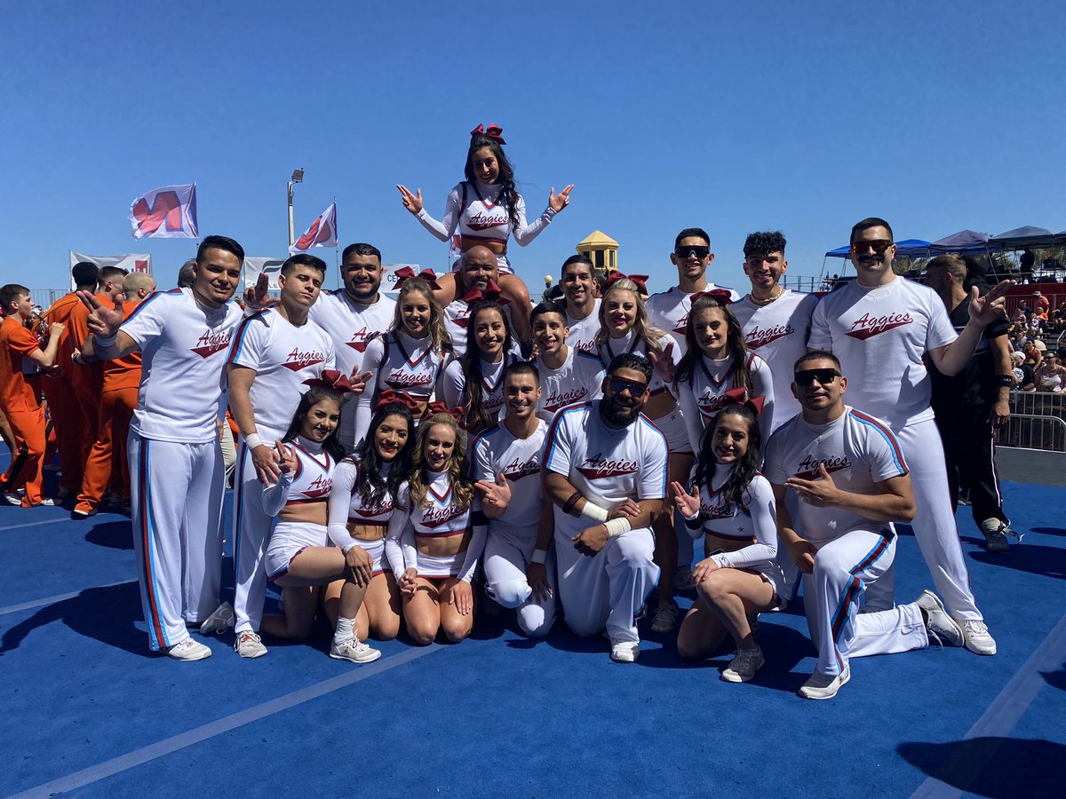 10. NM State Cheer 5th place Large Coed D1A Advanced. #aggieup. 