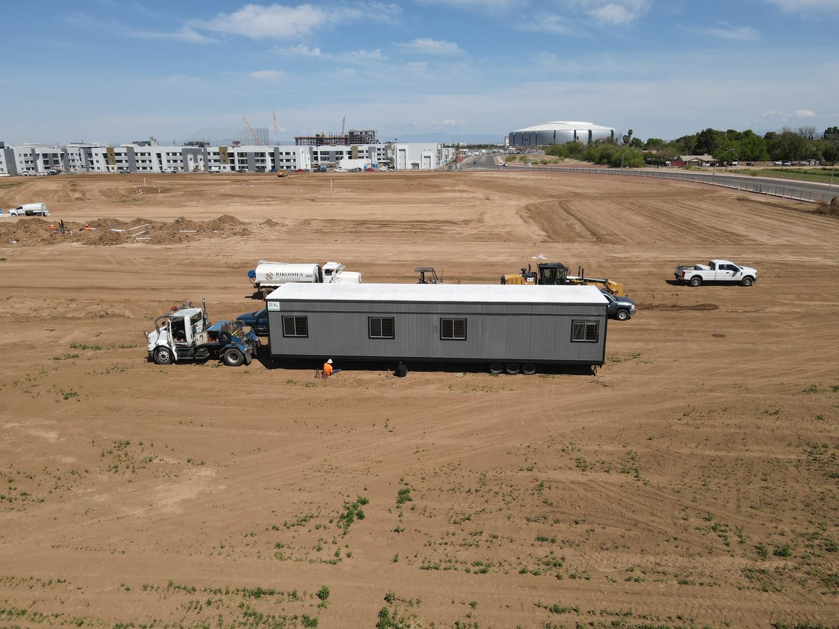95Cardinal's tweet photo. The construction office trailer is now on site! 

#vcpfunding #Cardinal95 #tofeldentconstruction #frokeurbanplanning #Lockton #tiffanybosco #Lument #athenastudio #hunterengineering #dryutilityservices #civtech #greystar #Landmarktitle #southwestgas #msdcapital https://t.co/pPc1roNQsk