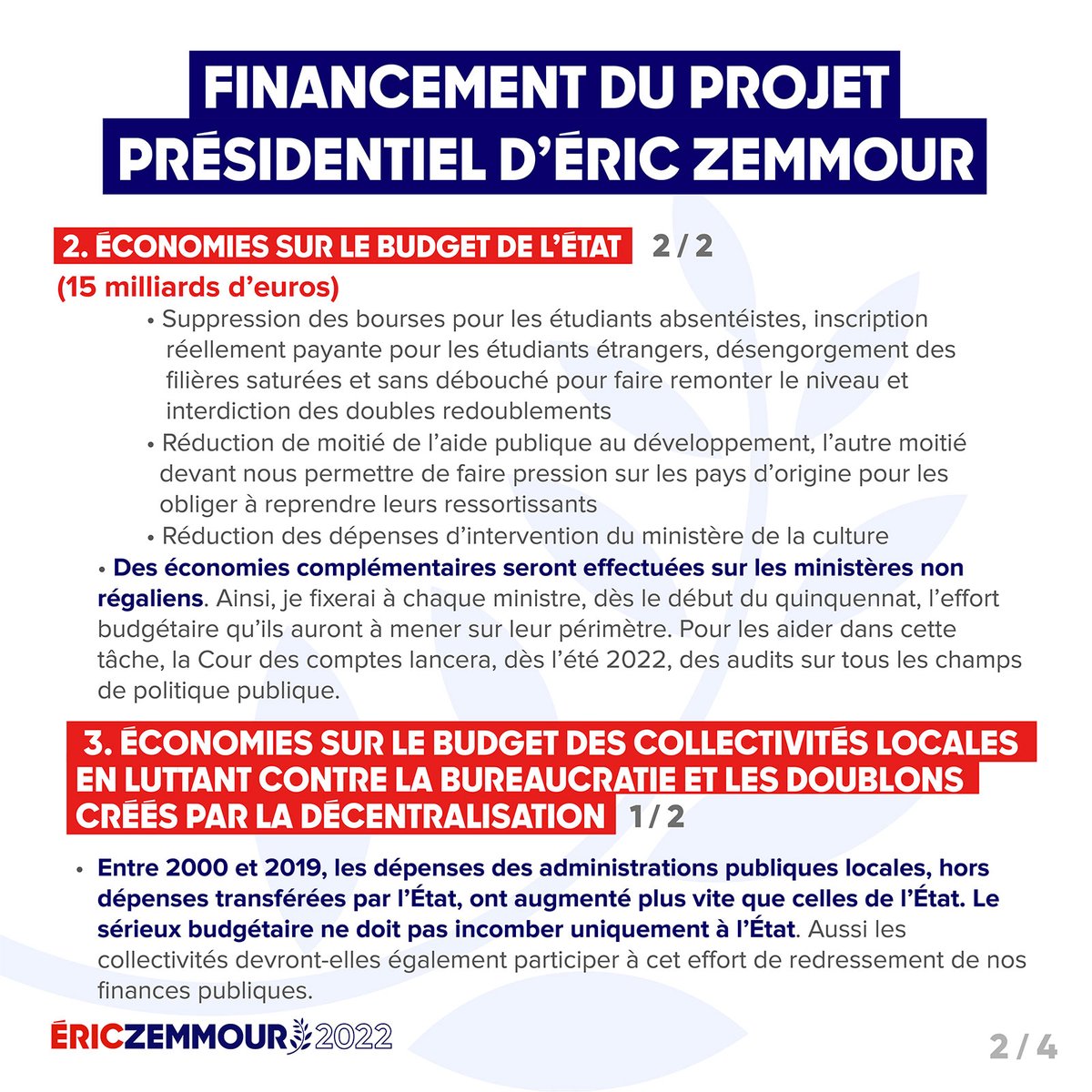 ProgrammZemmour's tweet photo. #ProgrammeZemmour CHIFFRAGE DU PROGRAMME
🔗https://t.co/fYGCAkVDn0
https://t.co/cOnOMc3KKI
https://t.co/7iRxisenbG
https://t.co/NlsEOP4RDF
#JeVoteZemmourLe10avril #DimancheJeVoteZemmour
#JeFaisMentirLesSondages
Donner procuration ➡️ https://t.co/8CyAZxMqkD
@LiensZemmour.
2/2 https://t.co/QfAuvV8NiG