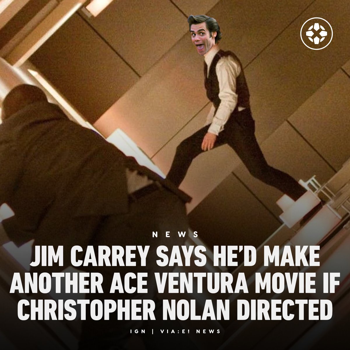 Jim Carrey says he'd make another ace ventura movie if Christopher Nolan directed