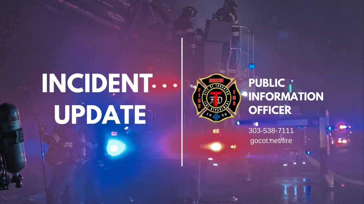 ThorntonFire's tweet photo. TFD working a vegetarian fire at near Shadow Ridge Middle School. Please avoid the area.  Watch for updates. https://t.co/6BOrEagzWC