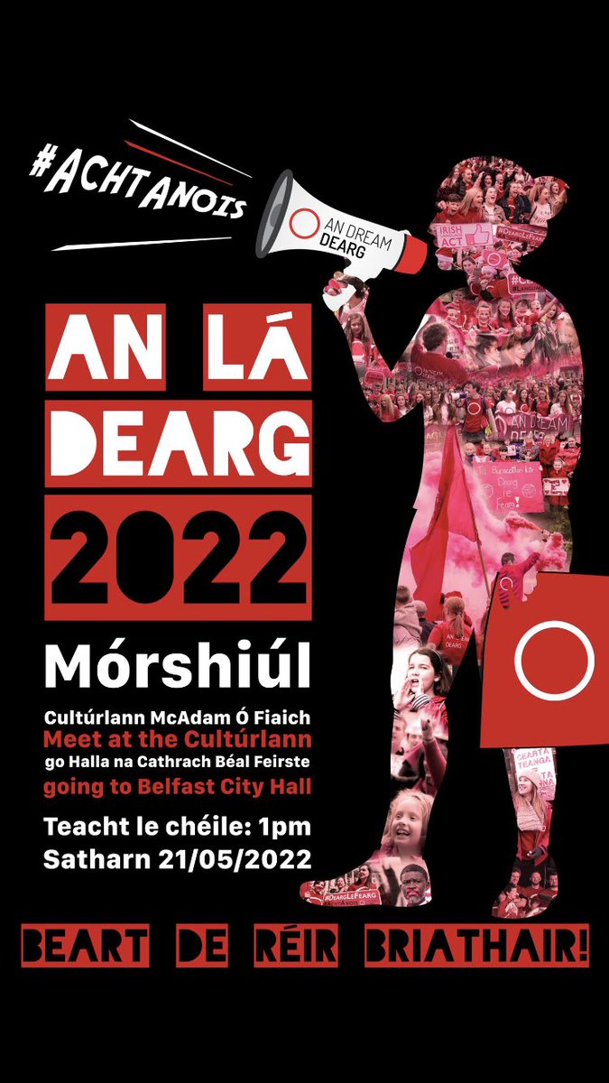 Obair don lá amárach socruithe, bus a chur in áirithe do Bhéal Feirste. An mbeidh sibh linn a Ghaeil na Gaillimhe?