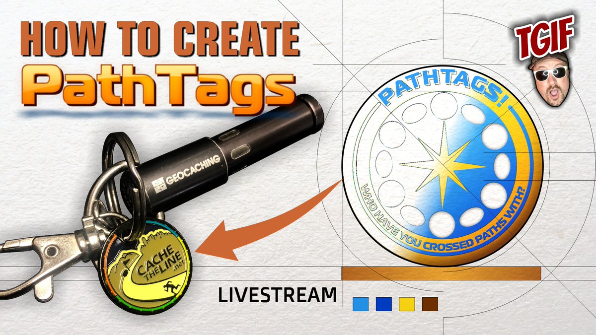 CacheTheLine's tweet photo. YES! Yes, we are doing it!
After requests to do a little pathtag tutorial, I'm going to go through a step by step, design-to-ordering, of a new batch of Pathtags!
Want to know how to make Pathtags? Join us!
► https://t.co/jM6pHWTQV7
April 29th, 6pm EDT
#Geocaching #Pathtags https://t.co/S1Km221BGN