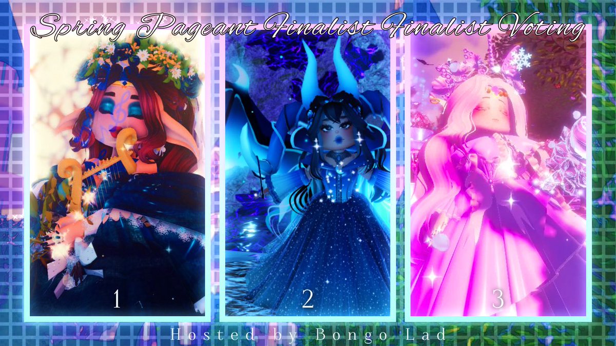 BongoLad's tweet photo. ACK SRY ITS LATE B U T I'm back with the final round of the #rhspringpageant featuring the top 3 outfits!! One of these people tomorrow is winning a spring 2020 halo, the suspense is real ๐๐
A poll will be down below, GO VOTE YAYAYAYA - Good luck!! ๐ธโจ https://t.co/XNne5YQlMo