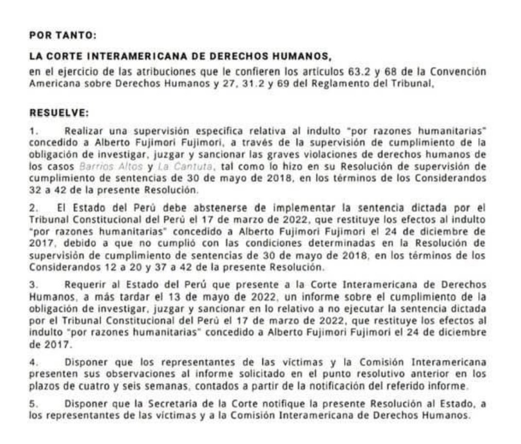 ronaldgamarra's tweet photo. Pronunciamiento de la @CorteIDH en el caso de la sentencia de la @CorteIDH sobre indulto a Fujimori https://t.co/9fojoyqkxV