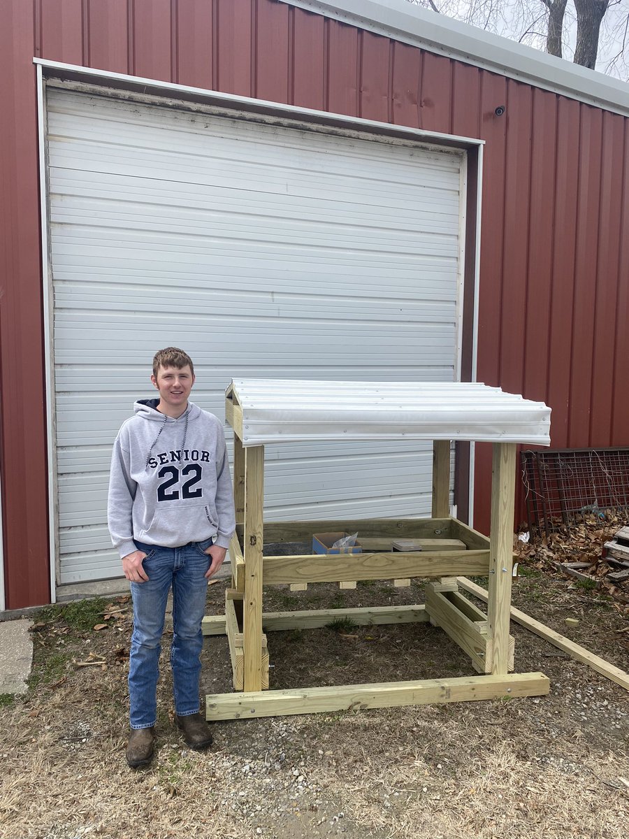 NENag_ffa's tweet photo. Trevor finished his second mineral feeder in shop class. Just time for the weekend. Nice job! @NENbluejays https://t.co/mgSuAWOkeg