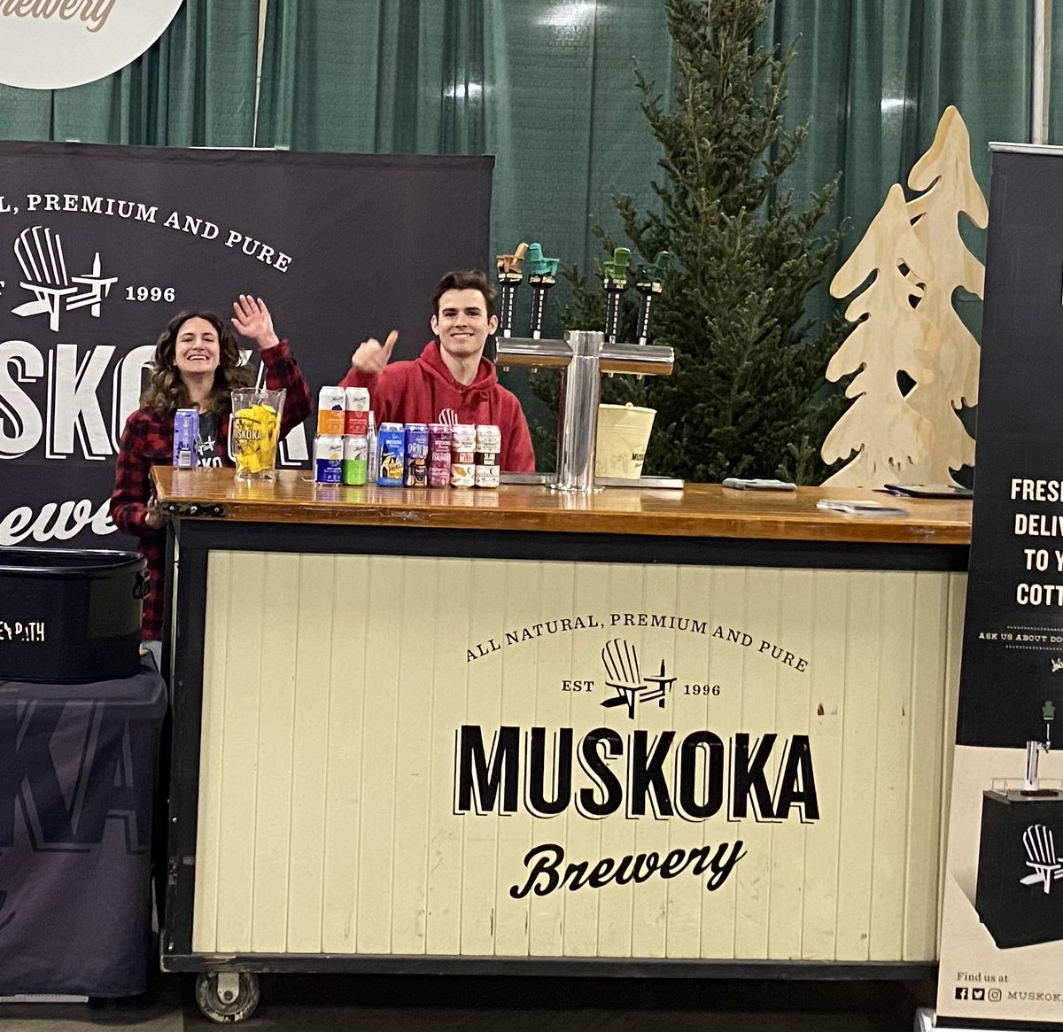 Back at it, <a href="/MuskokaBrewery/">MuskokaBrewery</a> Max and Brett pouring cold pints <a href="/cottagelife/">Cottage Life</a>