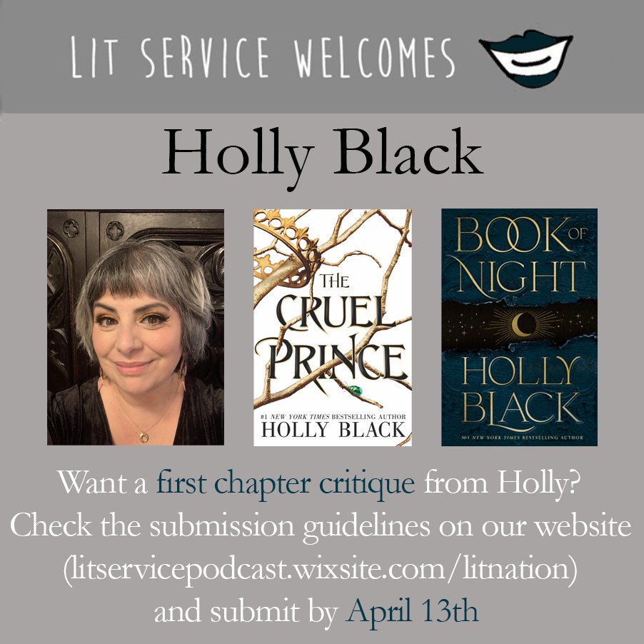 Calling all aspiring writers! Want to figure out why your first chapter isn't landing? Maybe @hollyblack can help. Check our submission guidelines here: litservicepodcast.wixsite.com/litnation/subm…