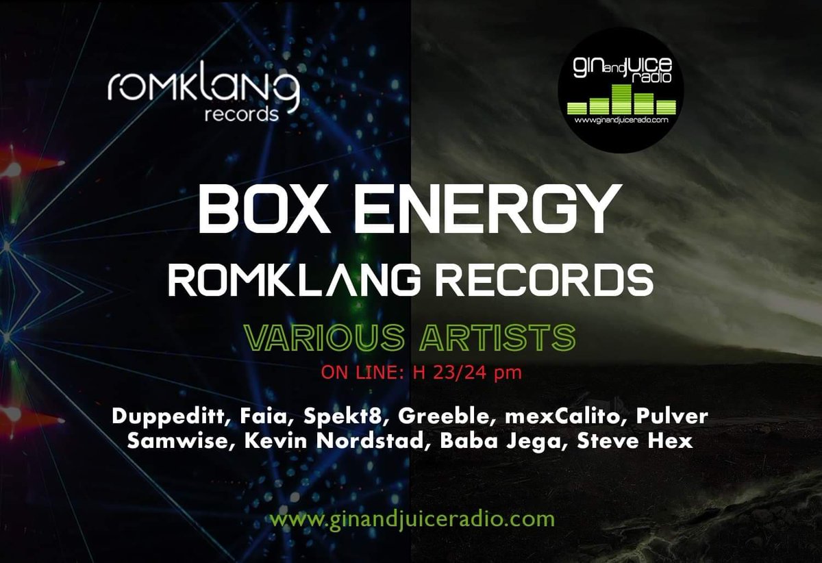 RomklangR's tweet photo. Online now @ https://t.co/MhgYI7BvO3
@GinJuiceRadio #radio #boxenergy https://t.co/Smn3FySbDd