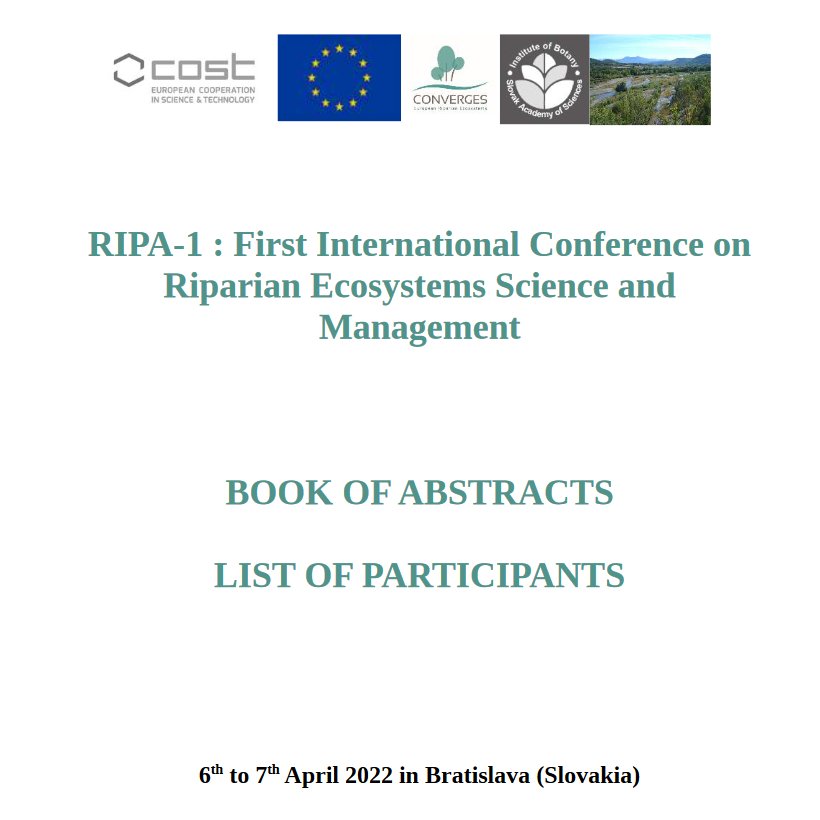 ca16208's tweet photo. Conference on #riparian #ecosystems science has now ended, our book of abstracts is now available! https://t.co/bZNMeuCeGh https://t.co/QA3rfmrXDw