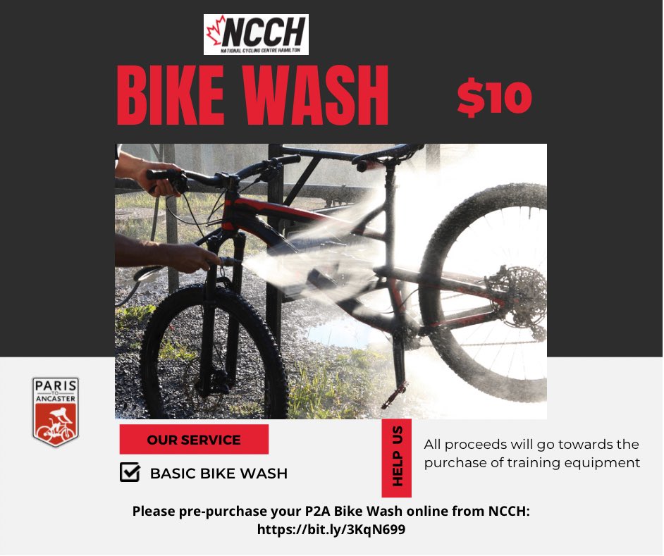 Get your Bike Wash for @Paris2Ancaster!  #linkinbio