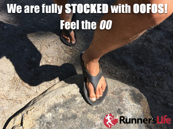 New shipment has ARRIVED! We have many styles and colors of the most comfortable sandal! Shop at shop.runnerslife.ca/search?q=oofos