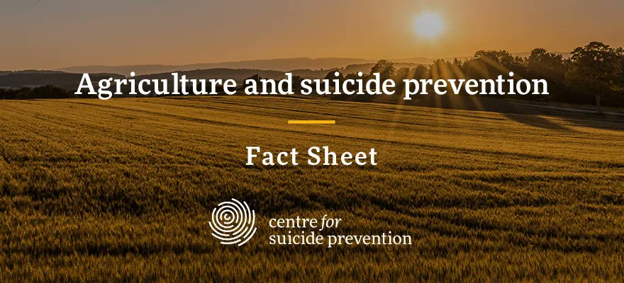 Farming and ranching are considered two of the most physically and mentally stressful occupations. Learn about how suicide can be prevented among agricultural workers in our fact sheet, done in collaboration with <a href="/MHCC_/">Mental Health Commission of Canada</a>. buff.ly/3iGQQan