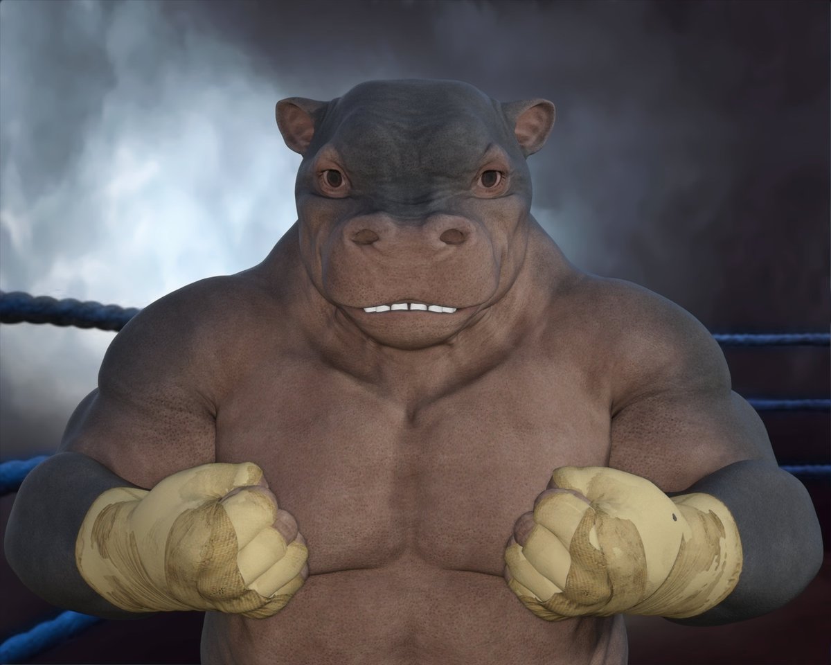 BoxHippotomy's tweet photo. @magicmirror Let me know if The HippoGriff needs some protection from The Fighting Hippos #NFTCommunity #nftart #NFTartist https://t.co/KmzhOcaIap