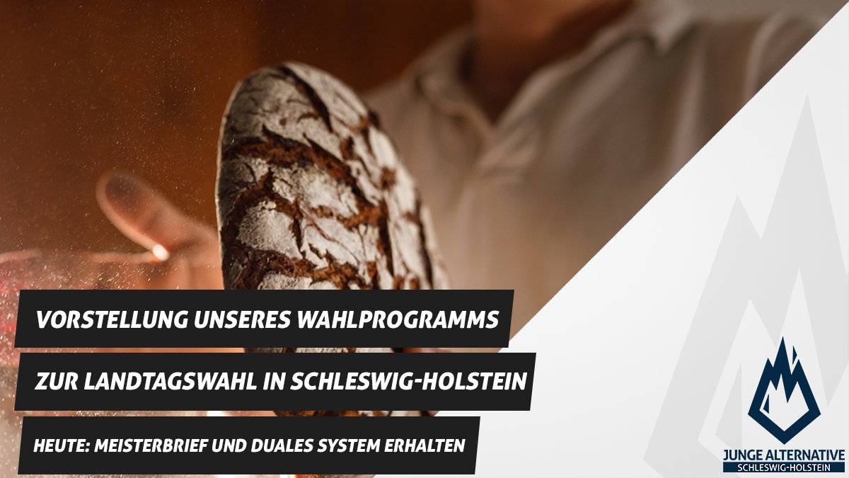 GenDfuerSH's tweet photo. #Wahlcountdown: noch 19 Tage bis zur Landtagswahl
Heute: Meisterbrief und Duales System erhalten
#DeinNordenDeineWahl #AfDwählen #ltwSH22 #Wahlprogramm #Ausbildung #Berufsschule #DualesSystem https://t.co/ACfsfjArwF