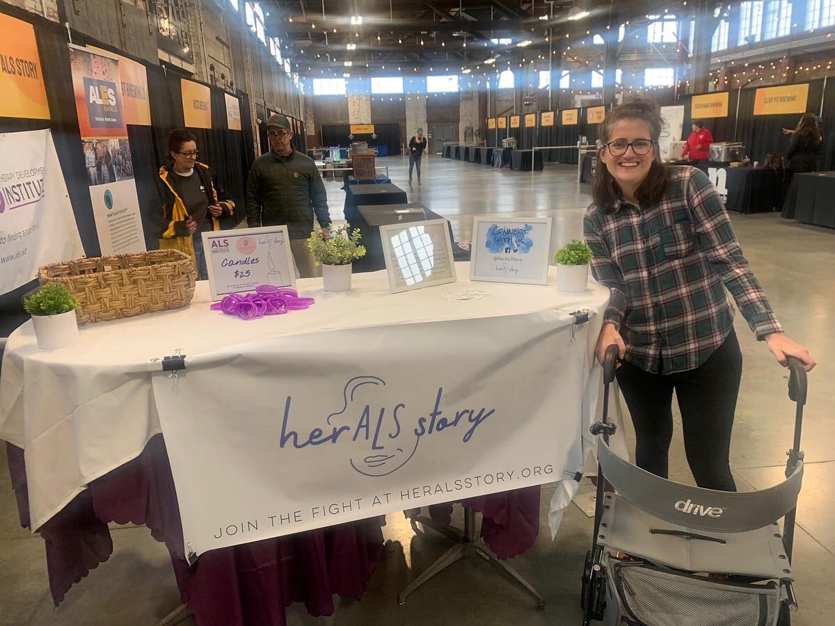 HerALSStory's tweet photo. #heralsstory is set up and ready to rock the weekend at @hopculturemag Beers Without Beards event at @bricksouthmaine with @alesforals 

#prostyall #cheerstobeers https://t.co/gChp8lbMGz