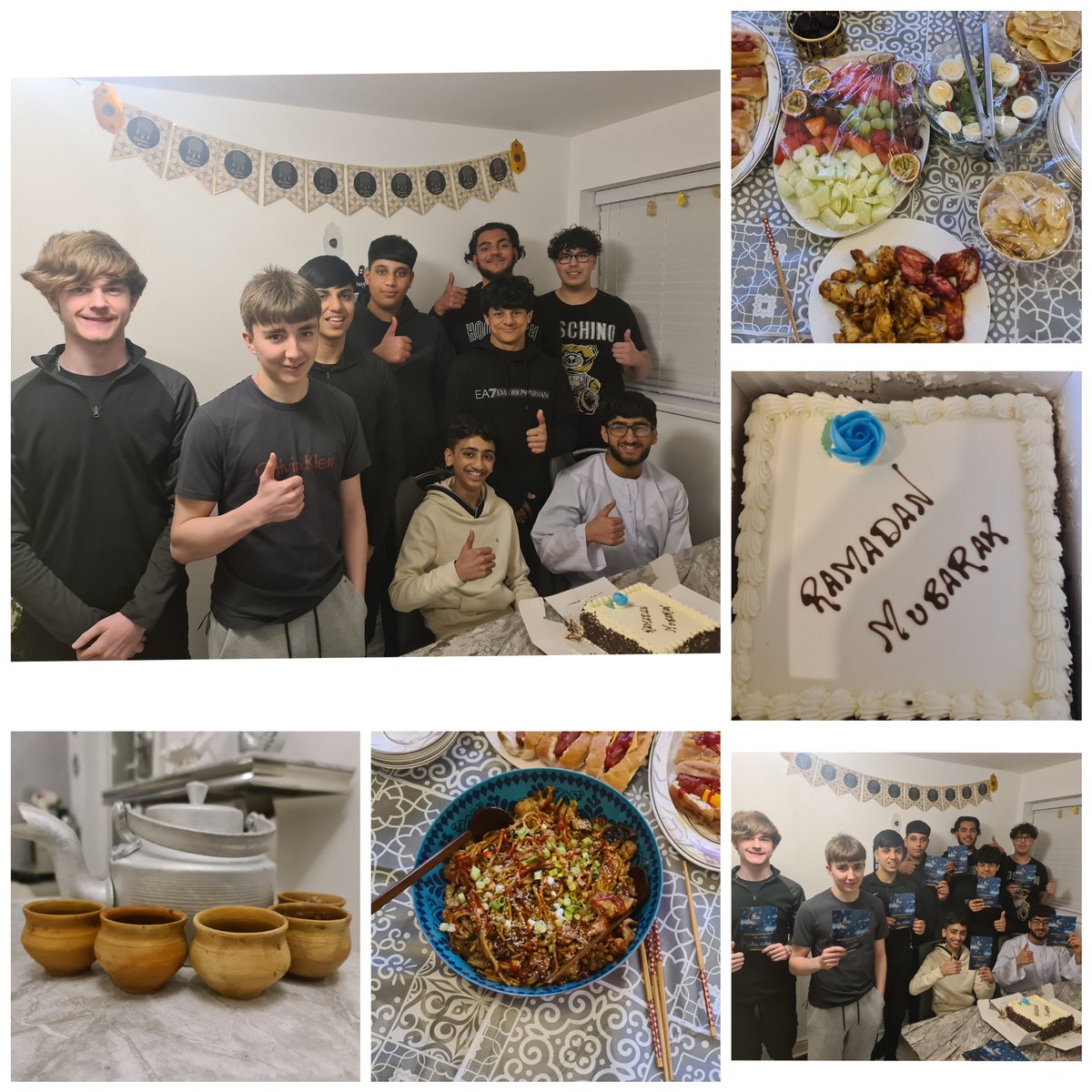 NajmaKhalid1's tweet photo. #shareramadan at our place. My son and his Muslim and non-muslim amazing friends took on the challenge and kept a fast today. Everyone helped out. Well done lads 🏅👏 #RamadanMubarak #Unity #Cohesion #LearningAboutEachOther. Now for washing the dishes😱 https://t.co/DeesN4BMI6
