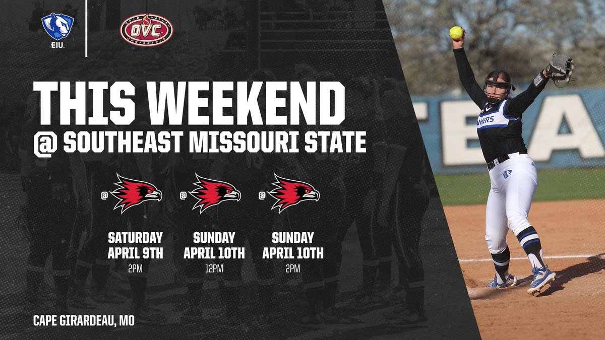EIU_Softball's tweet photo. EIU travels to SEMO this weekend for a 3-game conference series 

Preview: https://t.co/w6wh3vavmQ
Live Stats: https://t.co/bY0ANFWcVU https://t.co/1BDc4qBeGG