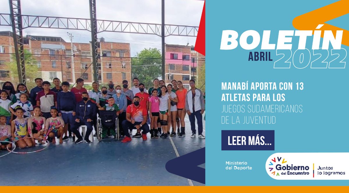 DeporteEc's tweet photo. [BOLETÍN]

.@FedeManabi aporta con 13 deportistas a la delegación ecuatoriana que participará en 
@JSJRosario2022. 🇪🇨

Da clic aquí:➡️https://t.co/NS87TSdgqQ

#JuntosLoLogramos
#EcuadorEsDeporte https://t.co/EwtPhIlXqs