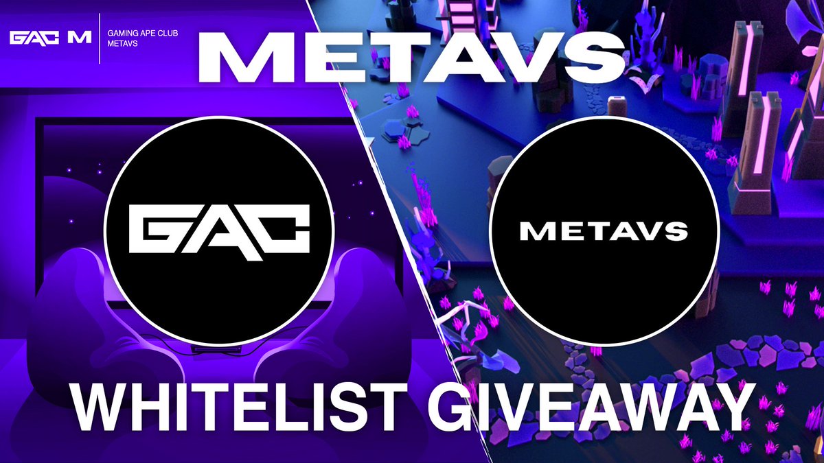 Empowering creators to build in the Metaverse 🧱 

Giving away 5 WL spots for @MetaVS_ 
 
To enter:
1⃣ Follow <a href="/GACWhitelist/">GAC Whitelist</a>, <a href="/GamingApeClub/">Gaming Ape Club</a> &amp; @MetaVS_  
2⃣ Tag three friends
3⃣ Like &amp; RT this post

24 hours - good luck!