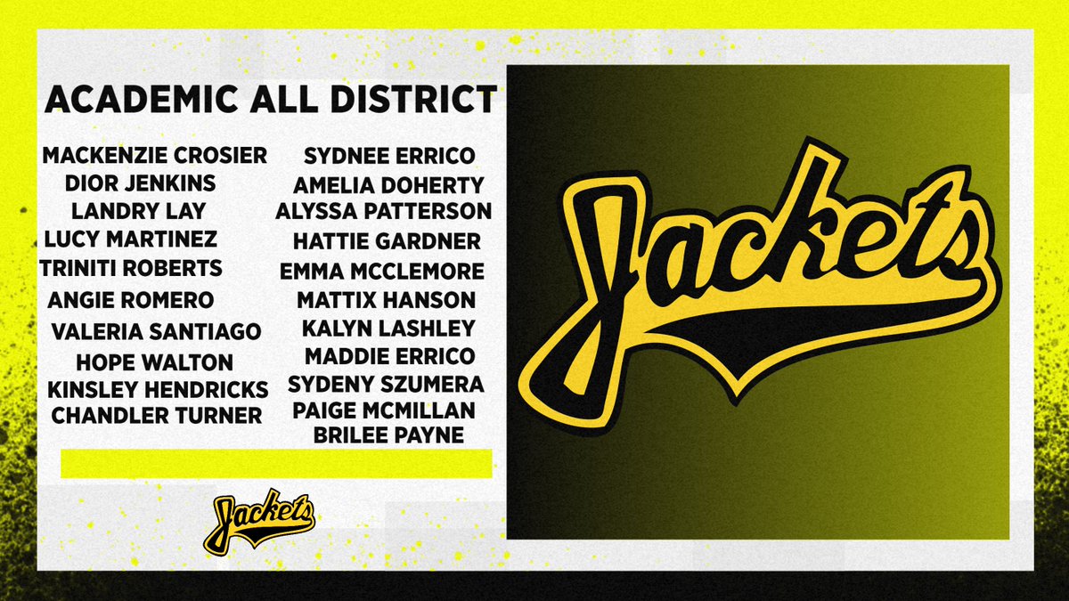 DhsLadyjackets's tweet photo. Congratulations to these young ladies for making the Academic All-District Team. #Believe https://t.co/zGPPRpAptV