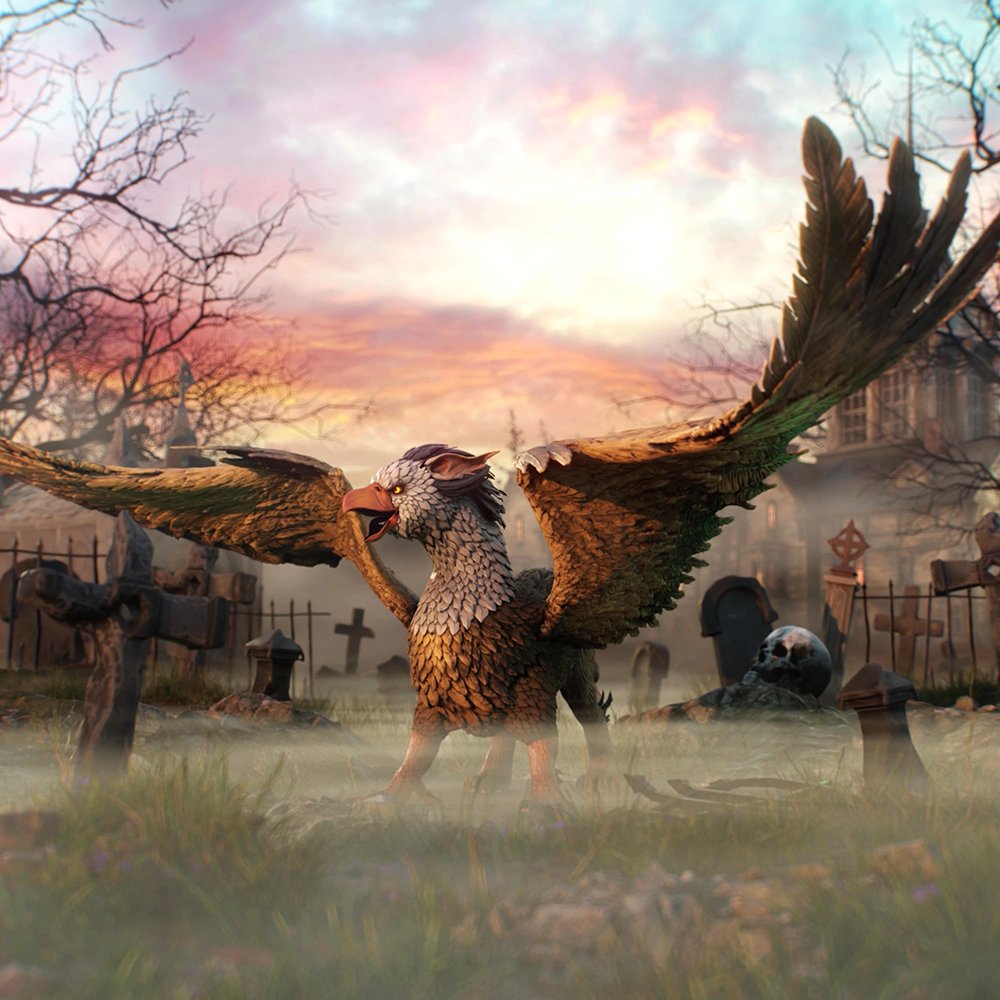 Griffin : Sunset Variation
Like Retweet &amp; Comment.

All assets have no been delivered to users wallets.

Mint the Cemetery Egg to get yourself a griffin and join our WL.

#EthereumNFTs #NFTs #NFTdrop #nftart #NFTcollectibles #nftcollectors #NFTProjects