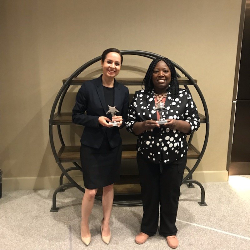 tljackson7's tweet photo. Ms. Cano and Ms. Jackson: 2021-2022 SHABE Winners for Bilingual and ESL Teachers of the Year at Caraway Elementary! #TeamCaraway https://t.co/K1USwhJMmY