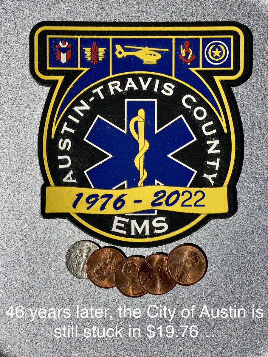 AustinEMSAssoc's tweet image. Austin medics have not negotiated for new pay since 2018. A lot has happened here since then… like, a lot a lot. 

Today, as thanks for our service, the City offered us a 14 cent raise.

We know our worth, and, well, that ain’t it.

What a shameful day for our lovely town.