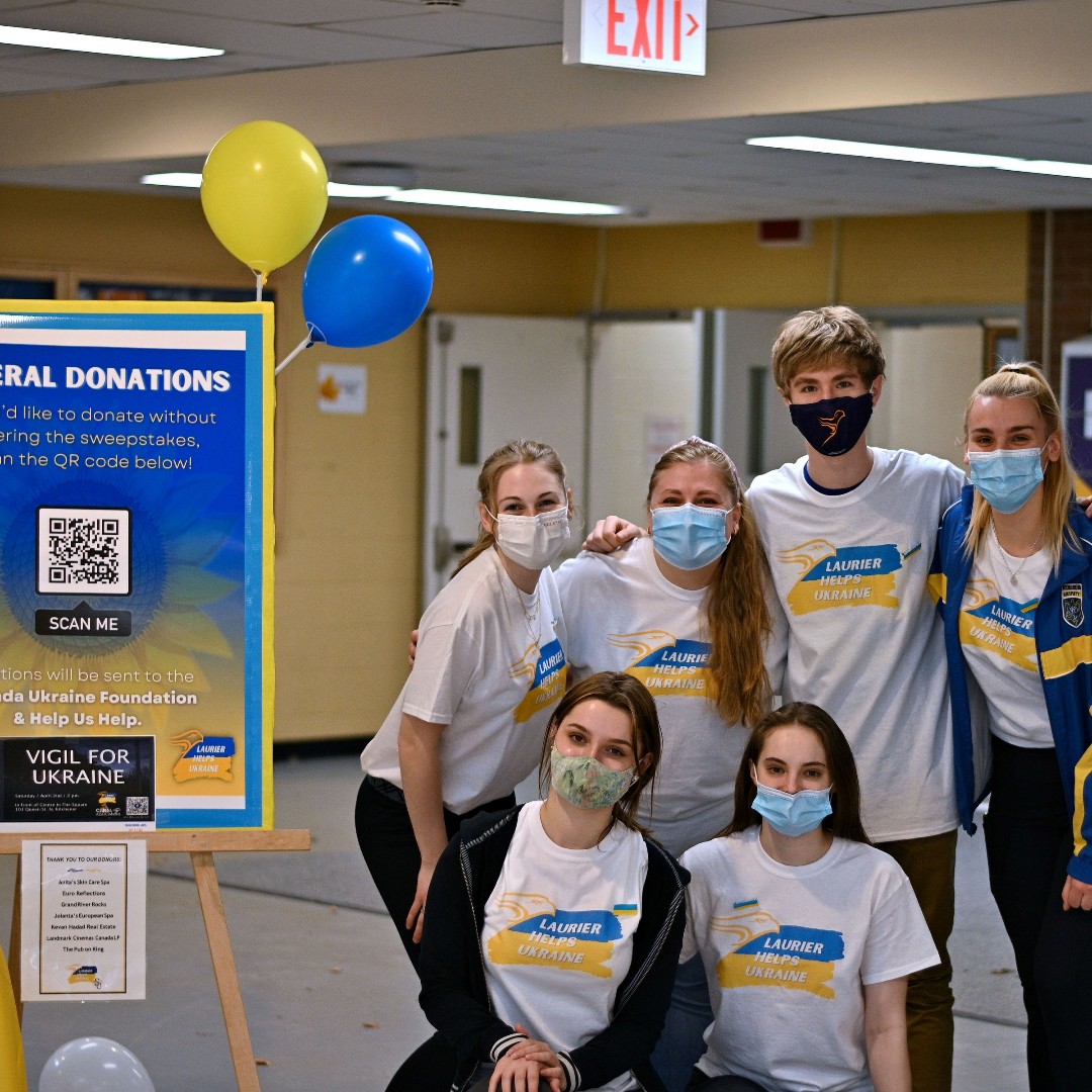 The new Laurier Helps Ukraine student club aims to provide humanitarian assistance for refugees affected by the war in #Ukraine through fundraising and awareness initiatives. 🇺🇦

Learn how the Laurier community is supporting students impacted by the war: bit.ly/3xuyTVp
